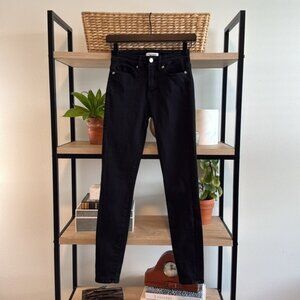 Good American Good Legs Mid-Rise Black Skinny Ankle Jeans, 0 / 25
